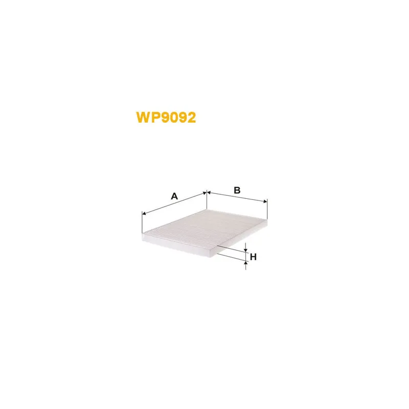 Filtre, air de l'habitacle WIX FILTERS WP9092