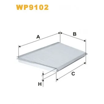 Filtre, air de l'habitacle WIX FILTERS WP9102