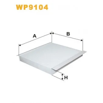 Filtre, air de l'habitacle WIX FILTERS WP9104