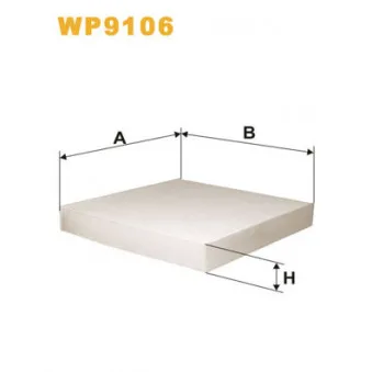 Filtre, air de l'habitacle WIX FILTERS WP9106