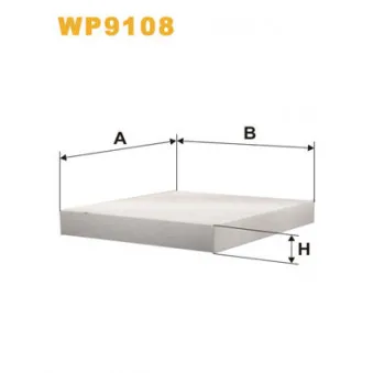 Filtre, air de l'habitacle WIX FILTERS WP9108