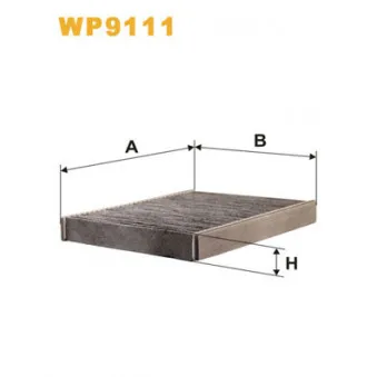 Filtre, air de l'habitacle WIX FILTERS WP9111