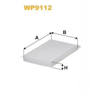 Filtre, air de l'habitacle WIX FILTERS WP9112