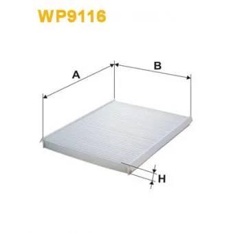 Filtre, air de l'habitacle WIX FILTERS WP9116