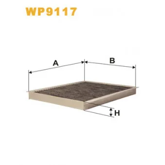 Filtre, air de l'habitacle WIX FILTERS WP9117