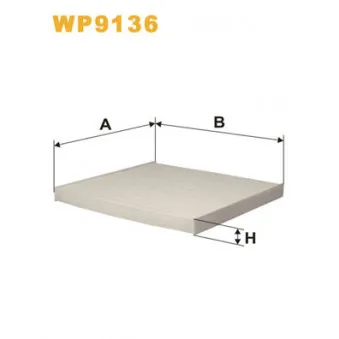 Filtre, air de l'habitacle WIX FILTERS WP9136