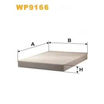 Filtre, air de l'habitacle WIX FILTERS WP9166