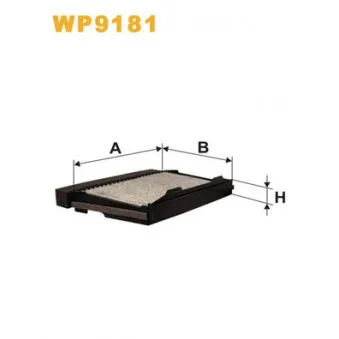 Filtre, air de l'habitacle WIX FILTERS WP9181