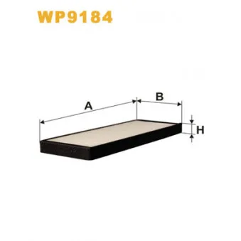 Filtre, air de l'habitacle WIX FILTERS WP9184