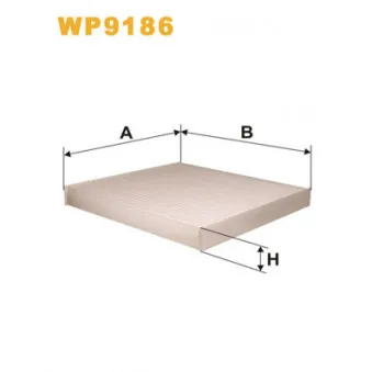 Filtre, air de l'habitacle WIX FILTERS WP9186