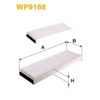 Filtre, air de l'habitacle WIX FILTERS WP9188
