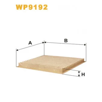 Filtre, air de l'habitacle WIX FILTERS WP9192