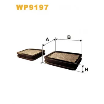 Filtre, air de l'habitacle WIX FILTERS WP9197