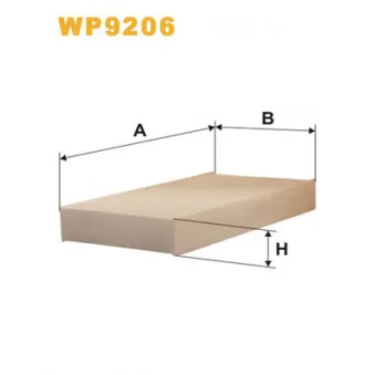 Filtre, air de l'habitacle WIX FILTERS WP9206