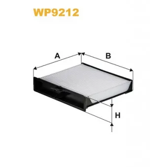 Filtre, air de l'habitacle WIX FILTERS WP9212