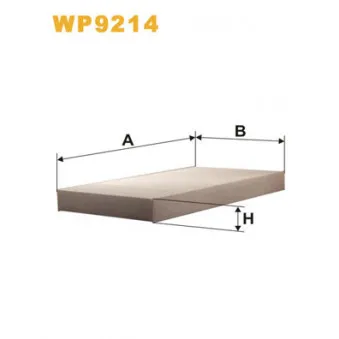 Filtre, air de l'habitacle WIX FILTERS WP9214