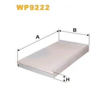 Filtre, air de l'habitacle WIX FILTERS WP9222