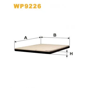 Filtre, air de l'habitacle WIX FILTERS WP9226