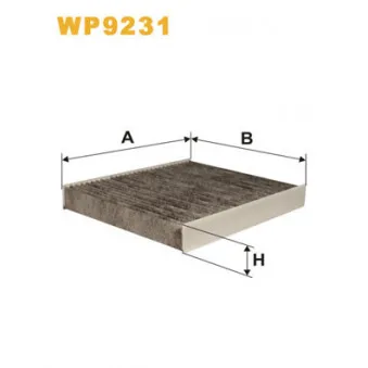 Filtre, air de l'habitacle WIX FILTERS WP9231