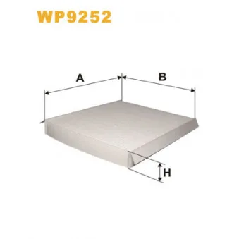 Filtre, air de l'habitacle WIX FILTERS WP9252