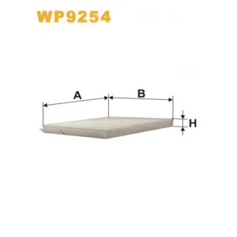 Filtre, air de l'habitacle WIX FILTERS WP9254