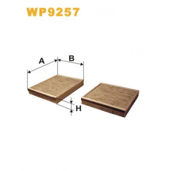 Filtre, air de l'habitacle WIX FILTERS WP9257