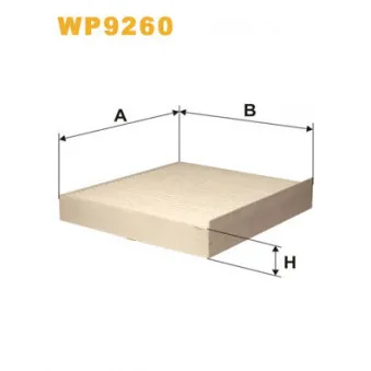 Filtre, air de l'habitacle WIX FILTERS WP9260