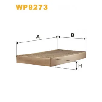 Filtre, air de l'habitacle WIX FILTERS WP9273