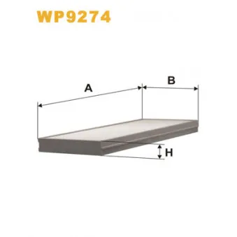 Filtre, air de l'habitacle WIX FILTERS WP9274