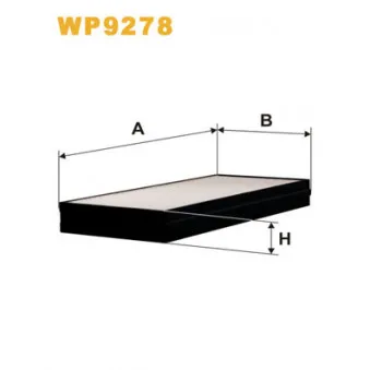 Filtre, air de l'habitacle WIX FILTERS WP9278