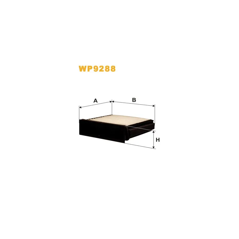 Filtre, air de l'habitacle WIX FILTERS WP9288