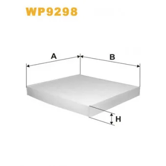 Filtre, air de l'habitacle WIX FILTERS WP9298