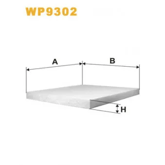 Filtre, air de l'habitacle WIX FILTERS WP9302