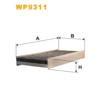 Filtre, air de l'habitacle WIX FILTERS WP9311