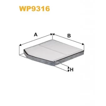 Filtre, air de l'habitacle WIX FILTERS WP9316