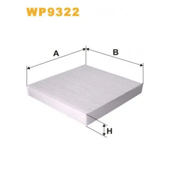 Filtre, air de l'habitacle WIX FILTERS WP9322