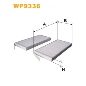 Filtre, air de l'habitacle WIX FILTERS WP9336