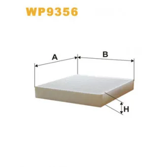 Filtre, air de l'habitacle WIX FILTERS WP9356