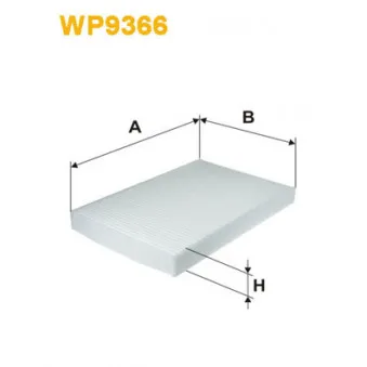 Filtre, air de l'habitacle WIX FILTERS WP9366
