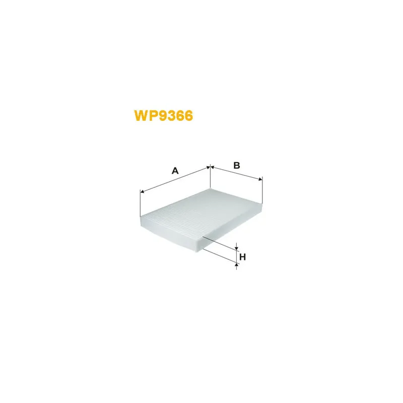Filtre, air de l'habitacle WIX FILTERS WP9366
