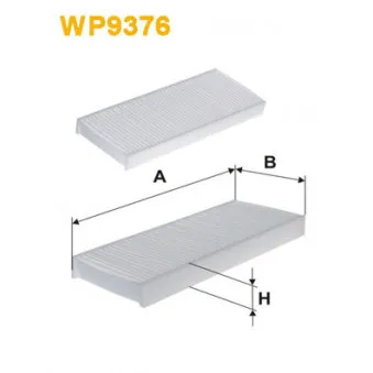 Filtre, air de l'habitacle WIX FILTERS WP9376