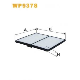 Filtre, air de l'habitacle WIX FILTERS WP9378