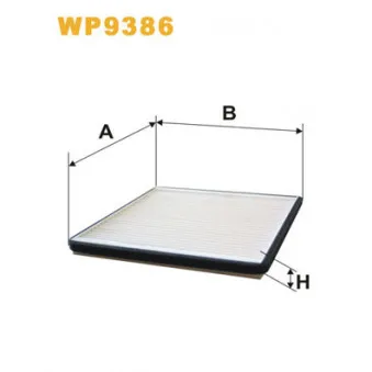Filtre, air de l'habitacle WIX FILTERS WP9386