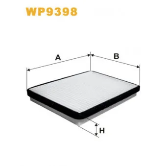 Filtre, air de l'habitacle WIX FILTERS WP9398