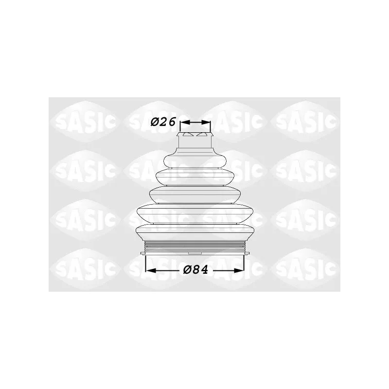 Soufflets de cardan avant SASIC 1900016