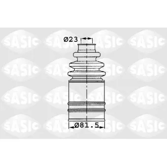 Jeu de joints-soufflets, arbre de commande avant droit SASIC 1904006