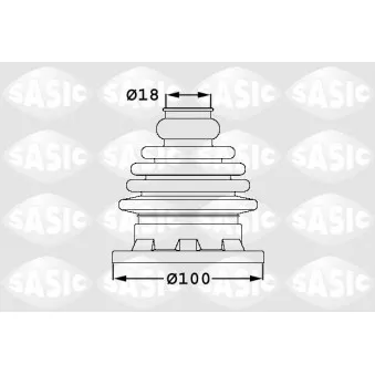 Jeu de joints-soufflets, arbre de commande avant gauche SASIC 1906034