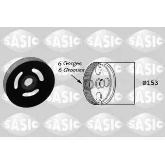 Poulie, vilebrequin SASIC 2150004
