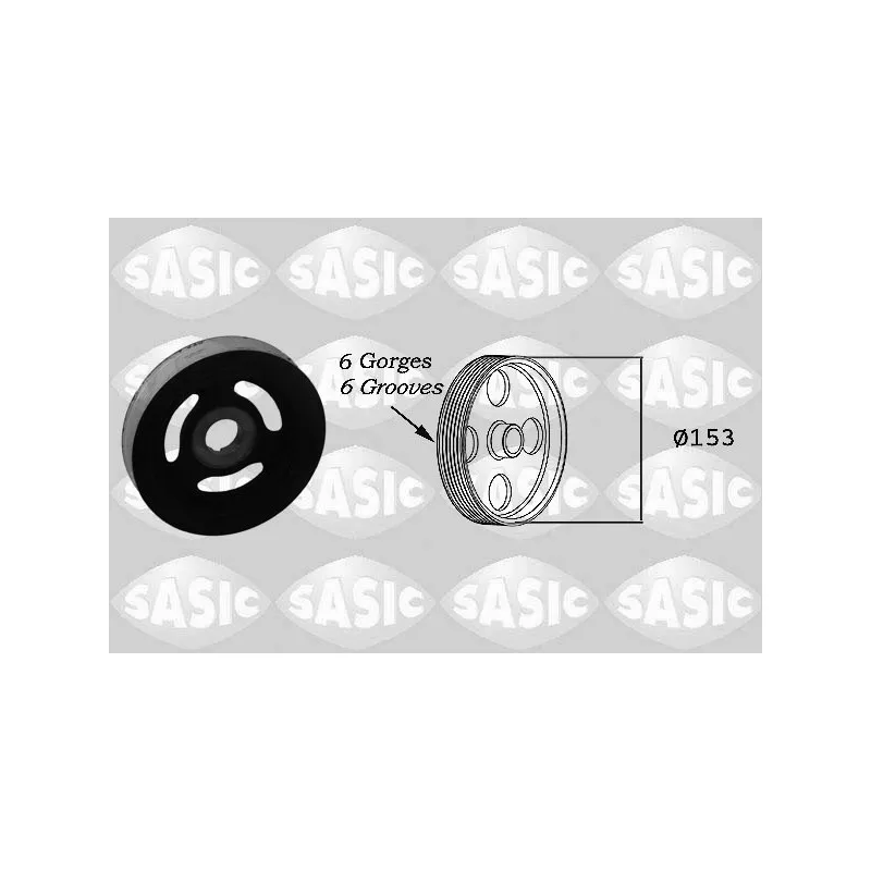 Poulie, vilebrequin SASIC 2150004