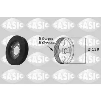 Poulie, vilebrequin SASIC 2150009